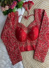 Rk Blouse Heavy Pure Vichitra Silk Pattern Blouse Wholesale Online